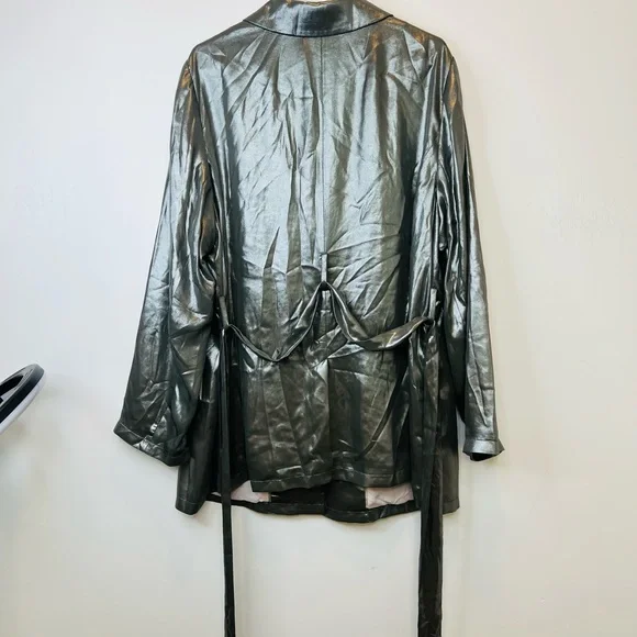 Anthropologie Silver Blazer Elegant Suit Jacket